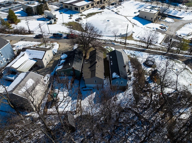 view of snowy aerial view