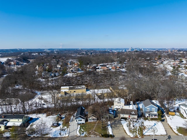 view of snowy aerial view