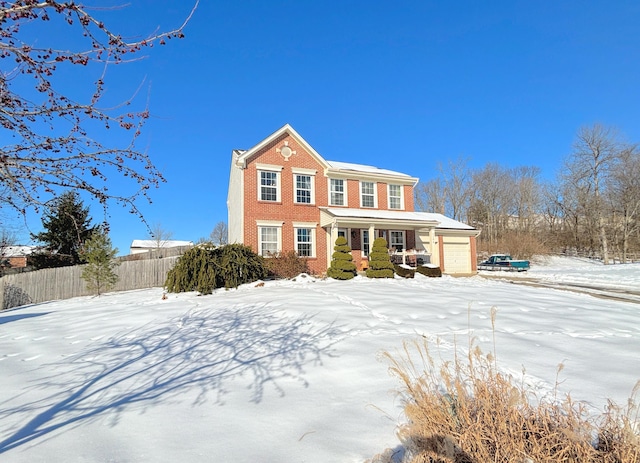 colonial-style house with a garage