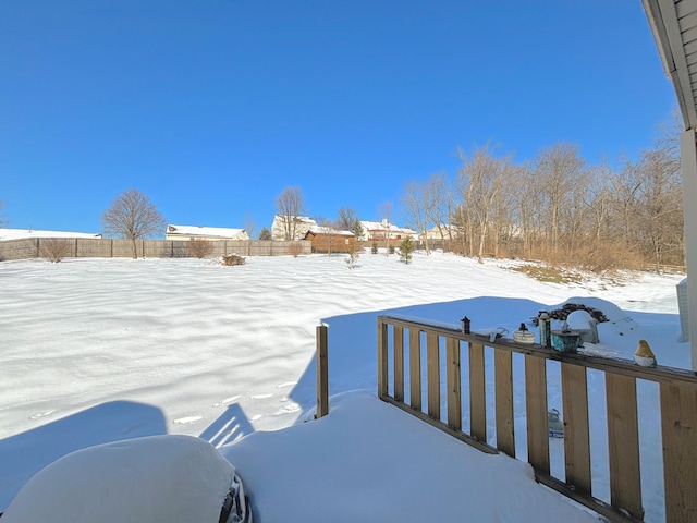 view of snowy yard