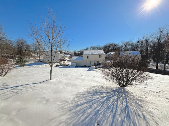 view of snowy yard