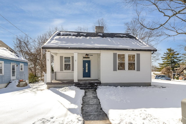 bungalow-style home with covered porch