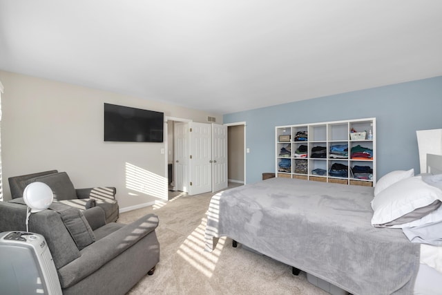 view of carpeted bedroom