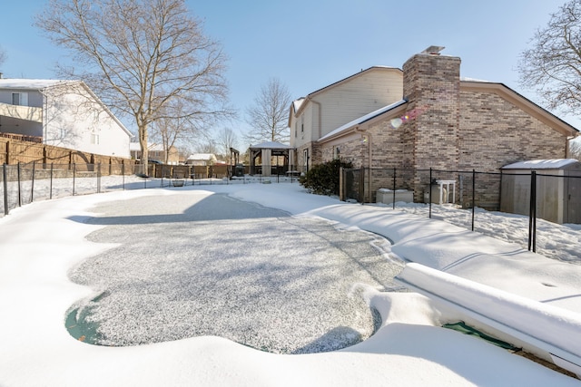 view of snowy yard