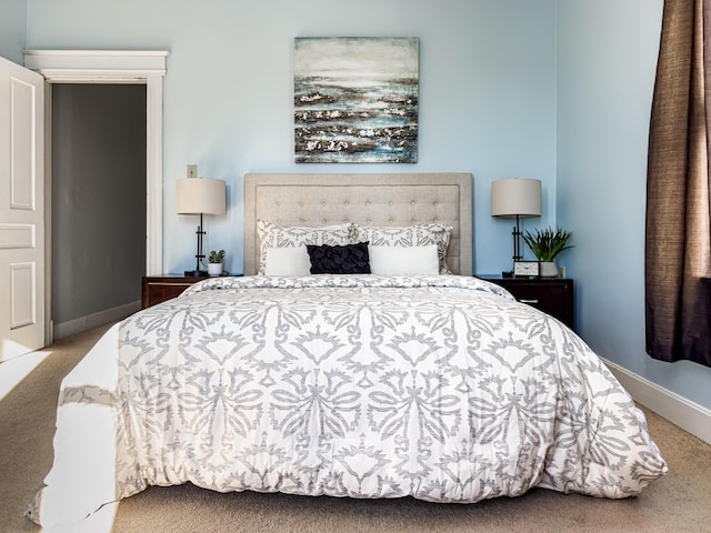 bedroom featuring carpet flooring