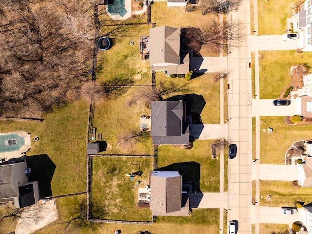 bird's eye view featuring a residential view