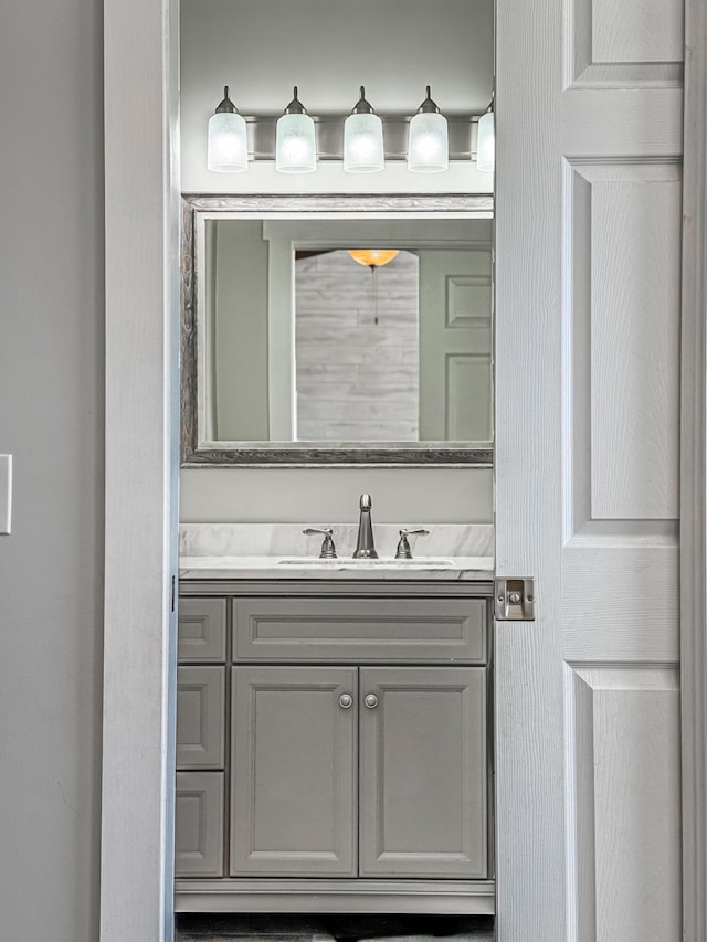 bathroom featuring vanity