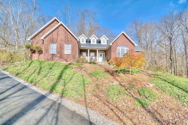 view of front of home featuring covered porch