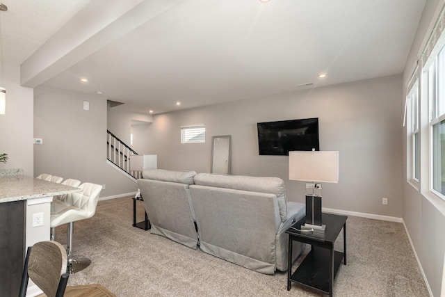 view of carpeted living room