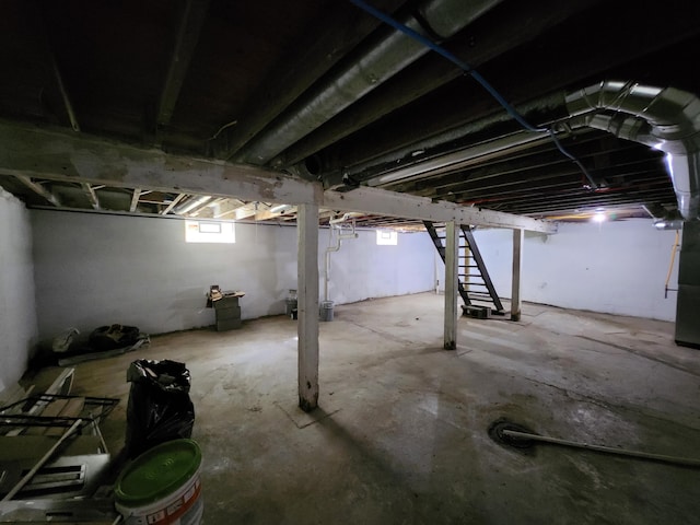 view of basement