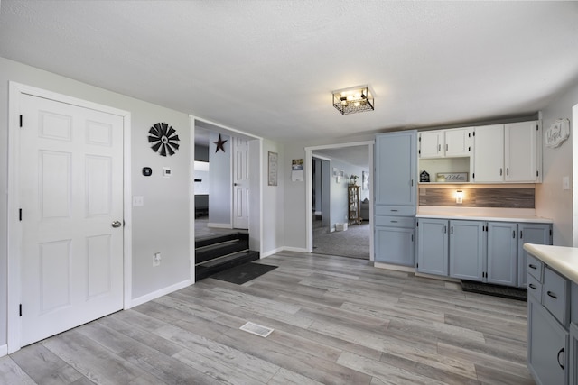 kitchen featuring light wood-type flooring