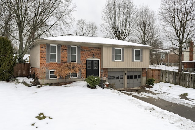 split foyer home with a garage