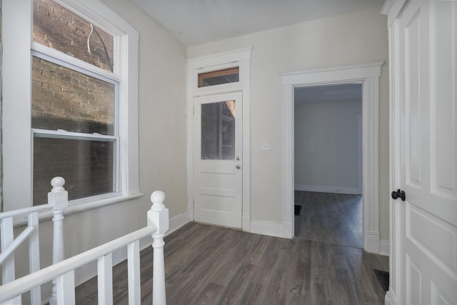 interior space featuring dark hardwood / wood-style floors