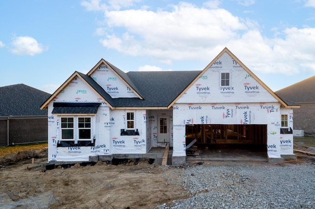 property under construction with a garage