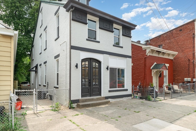 view of front of house featuring french doors