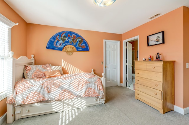 bedroom with carpet floors