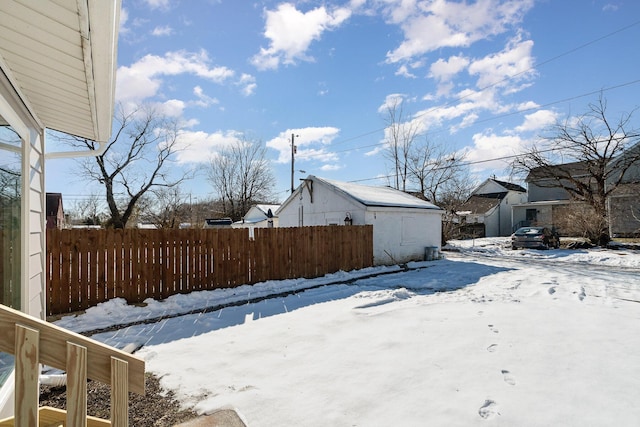 view of snowy yard