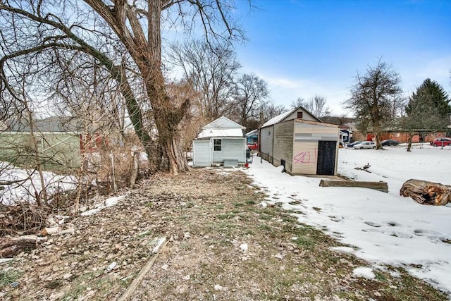 view of snowy yard