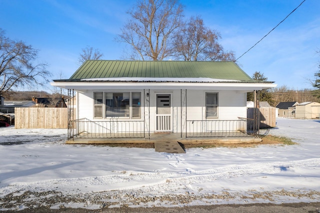 view of front of home with a porch