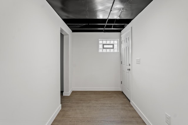 hall featuring light hardwood / wood-style flooring