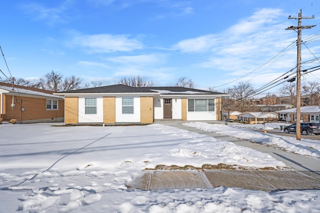 view of ranch-style home