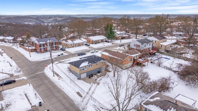 view of snowy aerial view