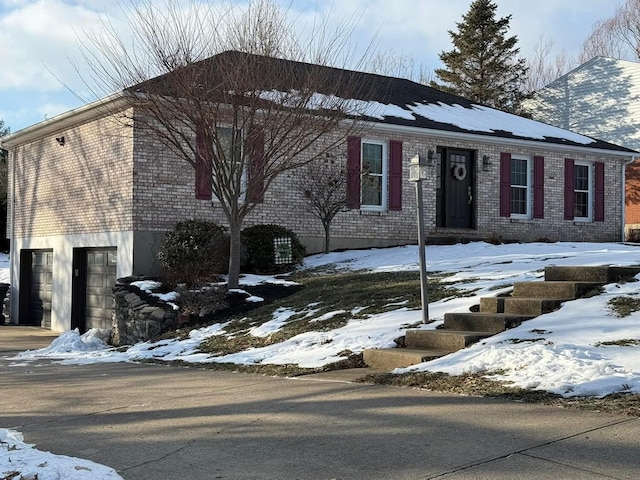 view of front facade with a garage