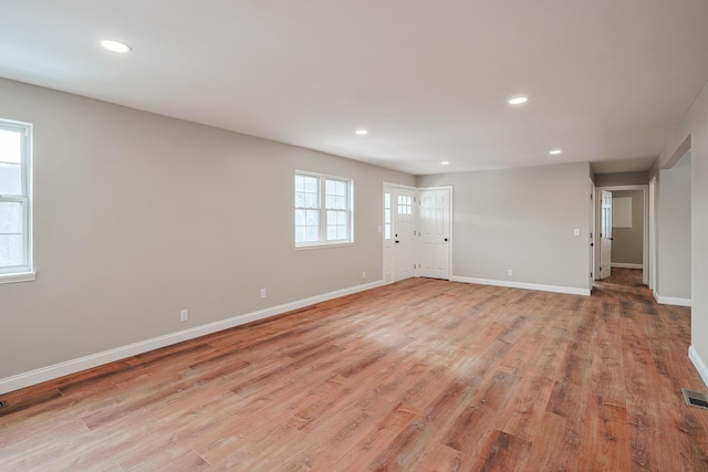 empty room featuring light hardwood / wood-style floors