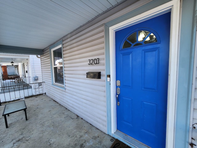 view of doorway to property