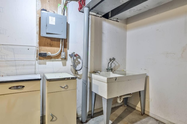 laundry room featuring electric panel