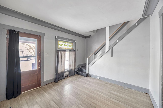 entryway featuring light wood-type flooring