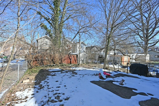 view of snowy yard