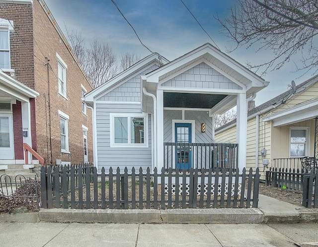 bungalow-style home with covered porch