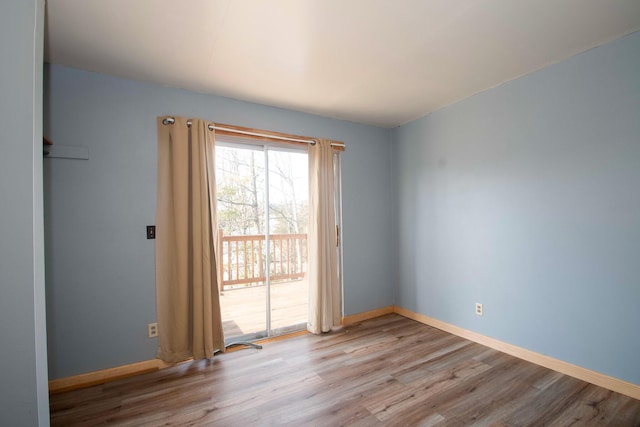 empty room featuring light wood-type flooring