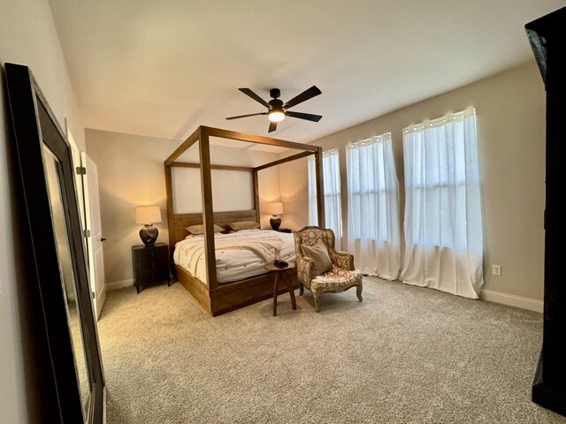 1516 Brumfield Ct, Union, KY 41091 - bedroom with light colored carpet, baseboards, and ceiling fan