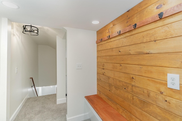 mudroom featuring carpet