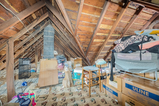 view of attic