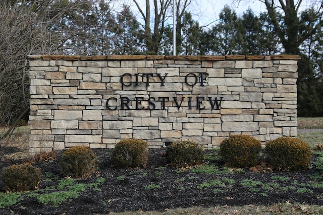 view of community sign