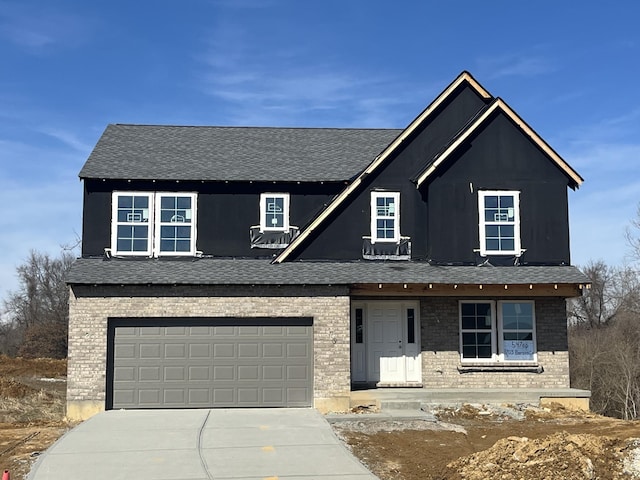 view of front of house featuring a garage