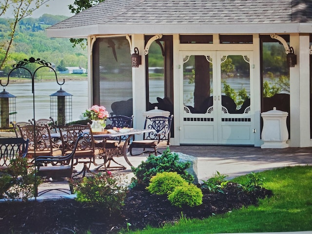 view of patio with french doors