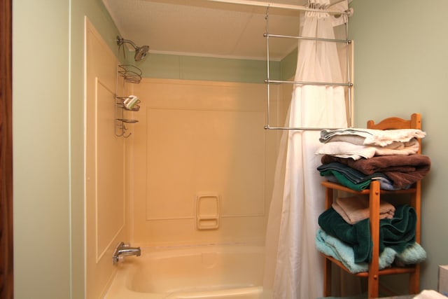 bathroom featuring shower / bath combination with curtain