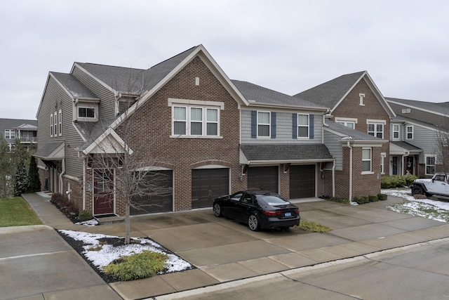 view of property with a garage