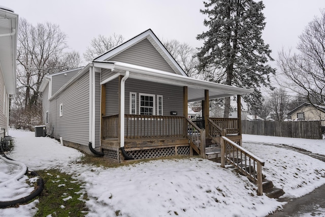3408 Cowie Ave, Erlanger, KY 41018 - view of front of house featuring covered porch and central air condition unit
