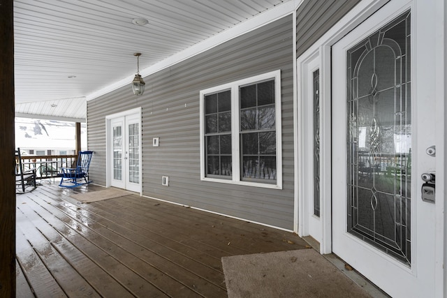 3408 Cowie Ave, Erlanger, KY 41018 - wooden terrace with french doors