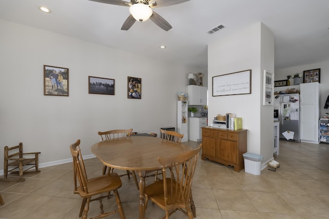 3408 Cowie Ave, Erlanger, KY 41018 - tiled dining area with ceiling fan