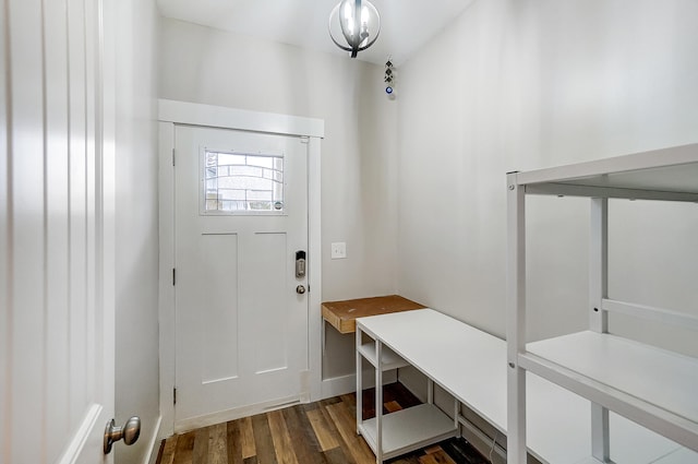 mudroom featuring wood finished floors