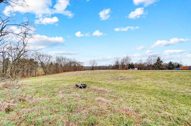 view of yard featuring a rural view