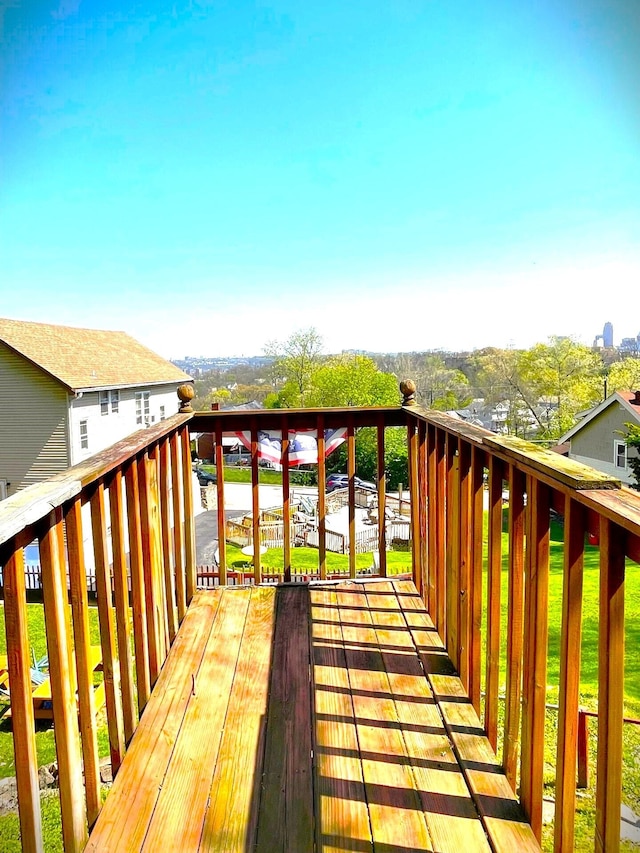 view of wooden terrace