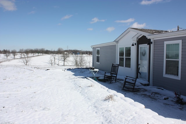 view of snowy yard