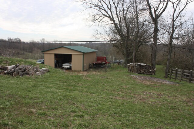 9520 E Bend Rd, Burlington, KY 41005 - view of yard with an outbuilding, an outdoor structure, and fence